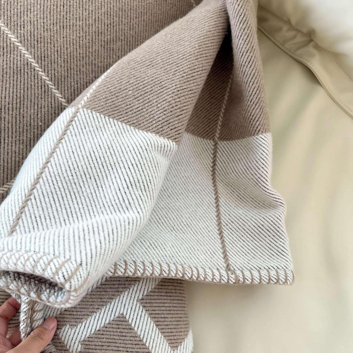 WOHNZIMMERDECKE - 130 x 180 cm - Khaki - Graubraun, Textil (130/180cm)