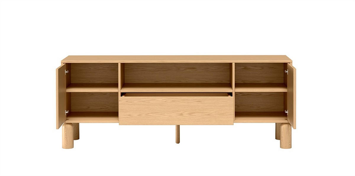 LOWBOARD SABBIA 160/61,2/40,6 cm, Eichefarben - Eichefarben, Holzwerkstoff (160/61.2/40.6cm) - MASSENO