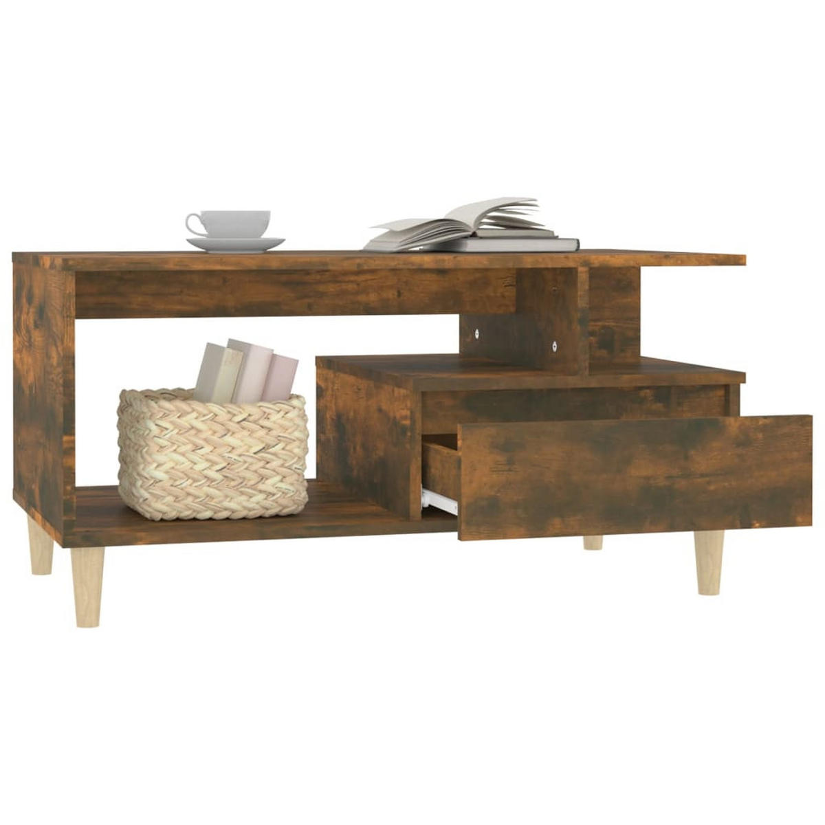 COUCHTISCH Räuchereiche 90x49x45 cm Holzwerkstoff - Braun, Holzwerkstoff (90/49/45cm) - furnicato
