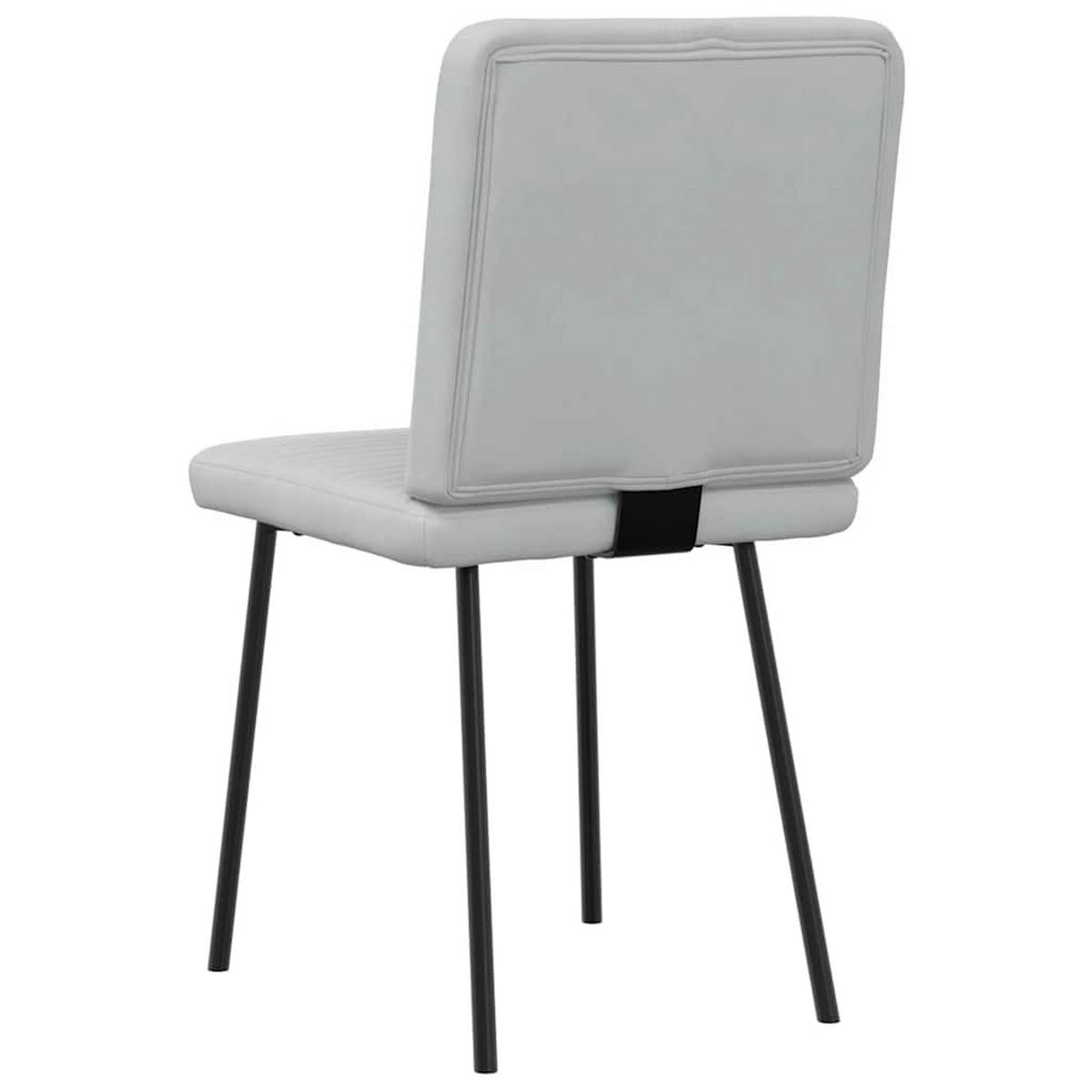 ESSZIMMERSTÜHLE 2 Stk. Hellgrau Samt 45*54*83cm - Grau, Metall (45/83/54cm) - ZMH