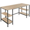 COMPUTER-SCHREIBTISCH Stoke,137 x 55 x 75 cm,Industrial Holz hell, Eiche Sonoma - Naturfarben, Holz (137/55/75cm) - tectake