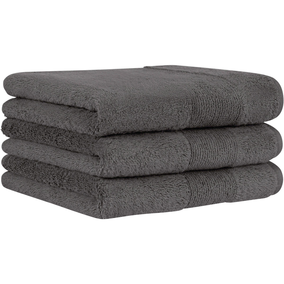 HANDTÜCHER THE LUXURY 5000 BASALT - 740 - Grau, Textil (30/30cm) - Cawö