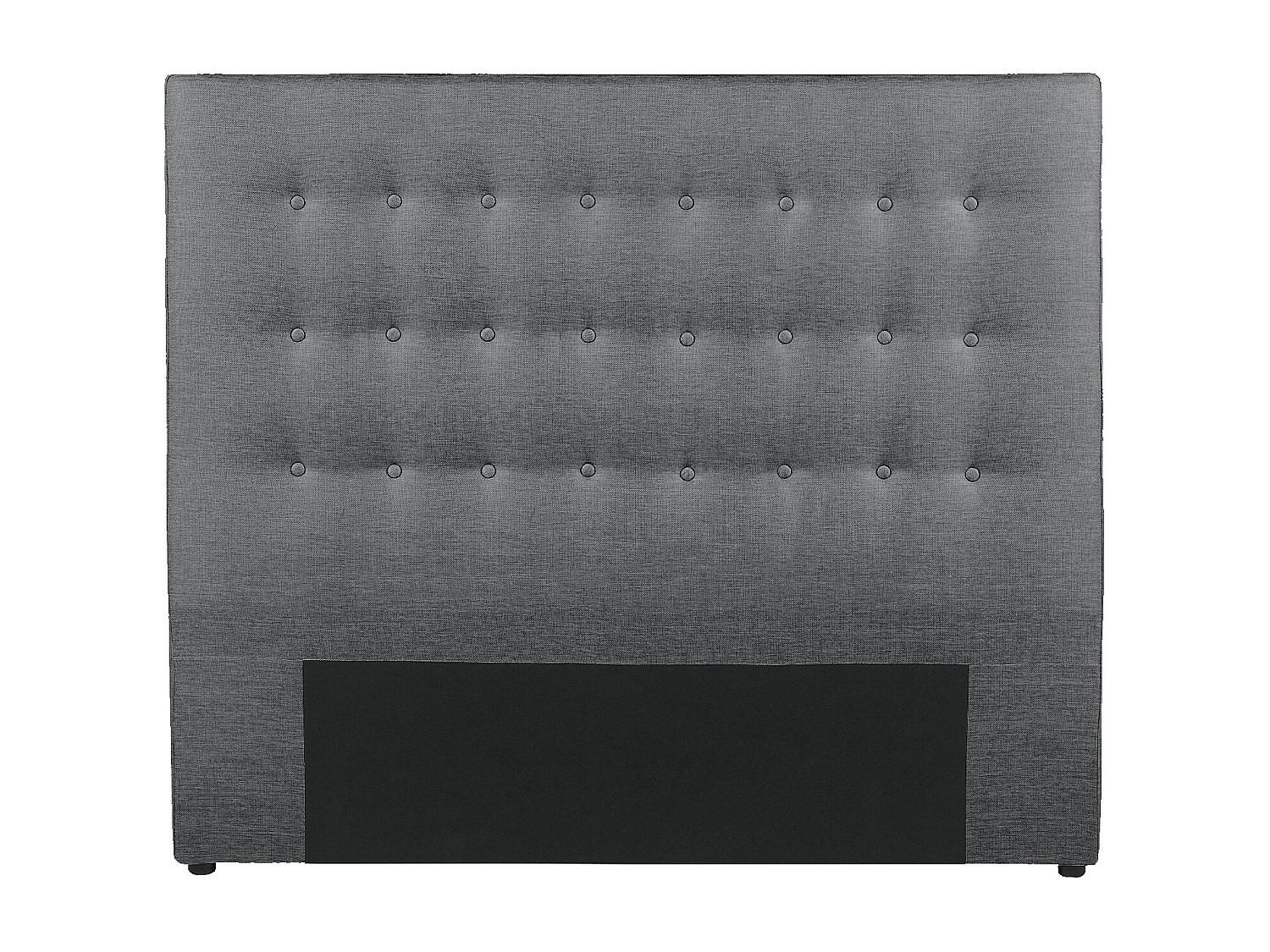 POLSTER-BETTKOPFTEIL - 180 cm - Stoff - Grau - FRANCESCO - Grau, Textil (184.5/125/9.5cm) - Vente-Unique