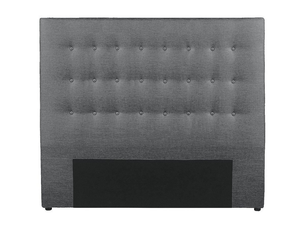 POLSTER-BETTKOPFTEIL - 180 cm - Stoff - Grau - FRANCESCO - Grau, Textil (184.5/125/9.5cm) - Vente-Unique