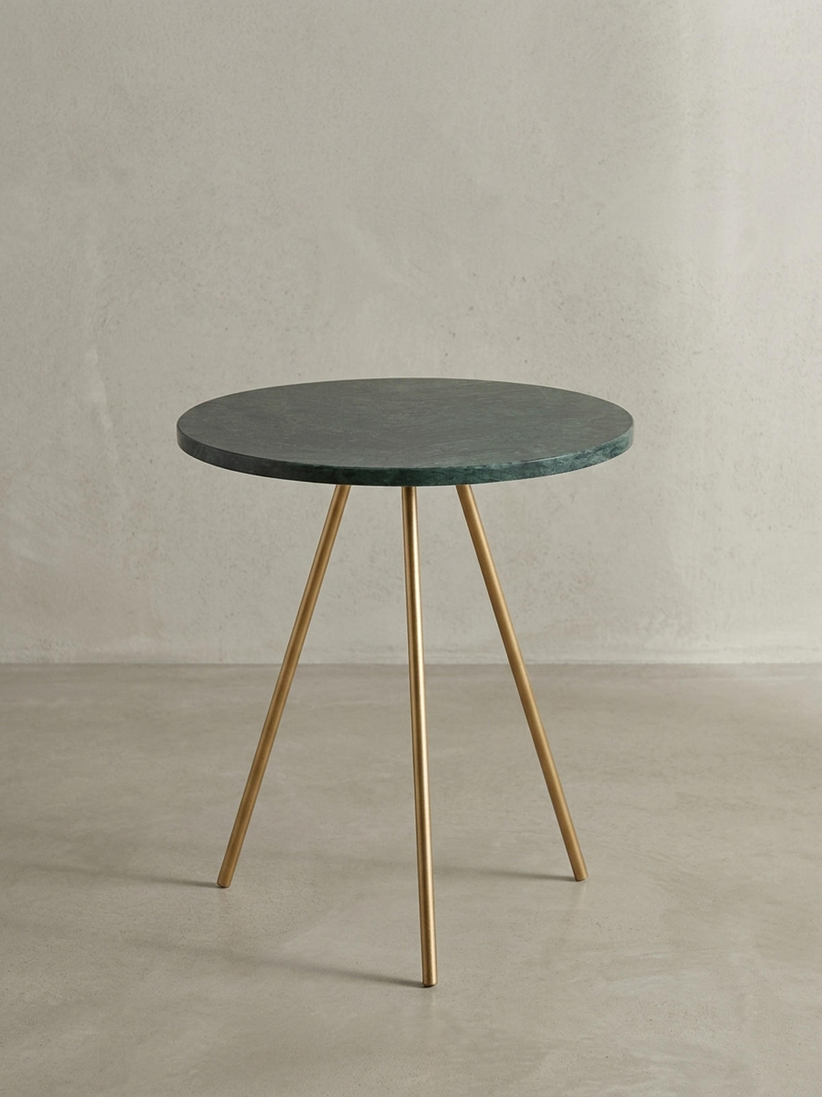 BEISTELLTISCH – Echter Marmor Grün Gold Metallbeine 38x38x44 cm - Goldfarben/Grün, Stein/Metall (38/38/44cm) - KADIMA DESIGN