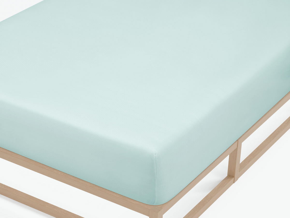 SPANNBETTTUCH Jersey antarktis, 90x190 cm - 100x200 cm - Hellblau, Textil (100/200cm) - biberna Sleep & Protect