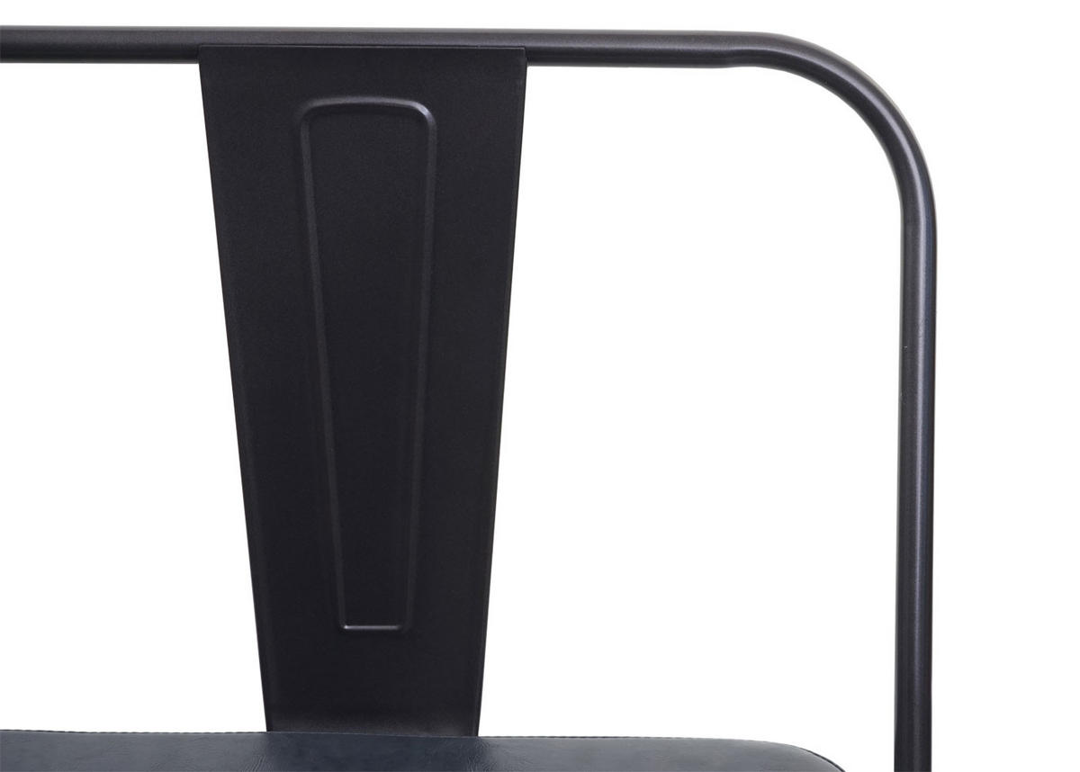 3ER-SITZBANK Schwarz, Grau - Schwarz/Grau, Metall (153/80/56cm) - MCW