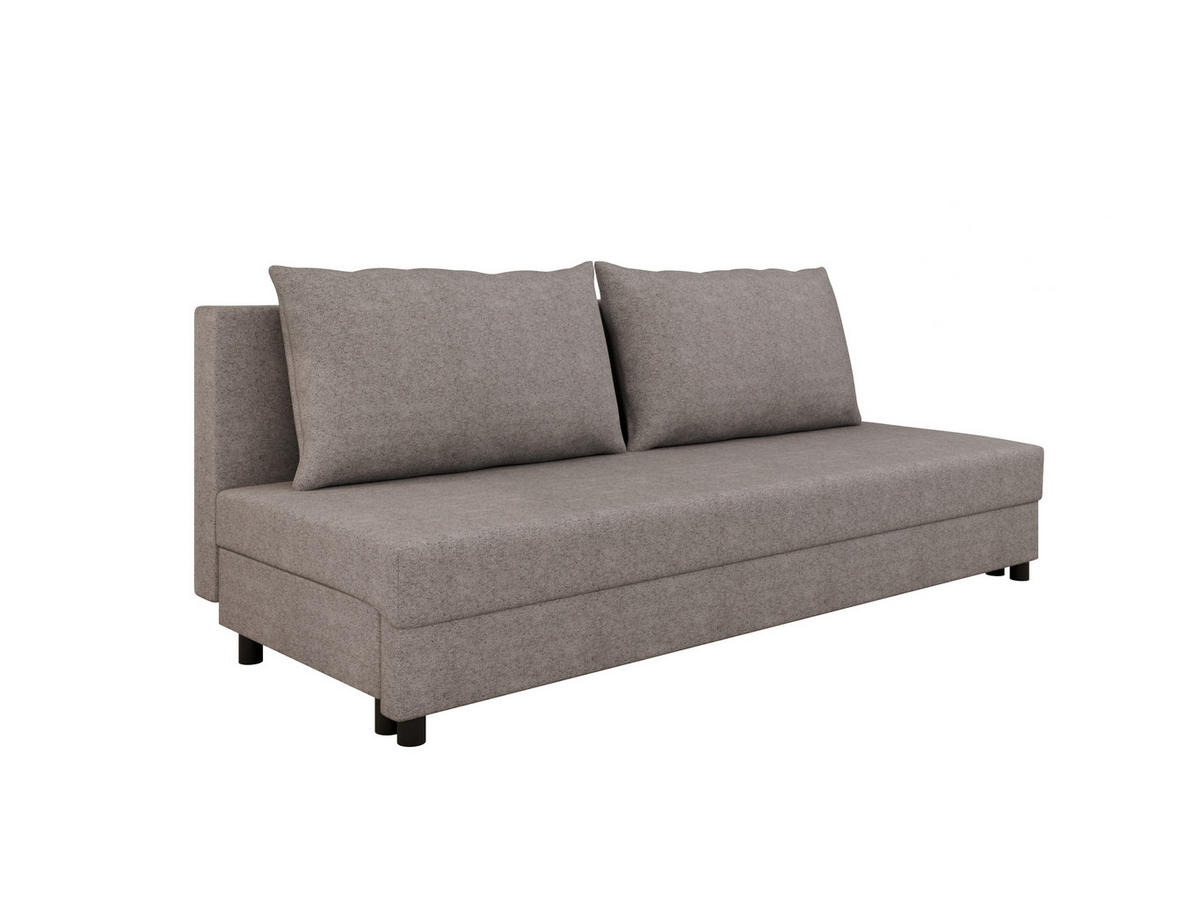 SCHLAFSOFA Facile mit Bettkasten – Moderne 2-in-1 Couch mit Stauraum, grau - Grau, Holz (194/48/71cm) - Panda Möbel
