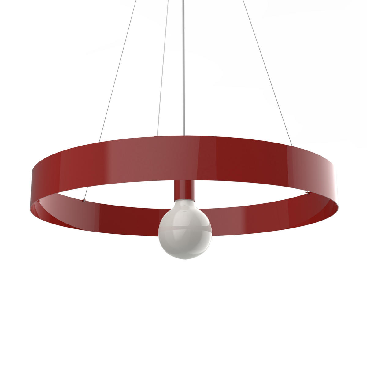 HÄNGELEUCHTE - Rot, Metall (60/60/6cm) - Lumicom