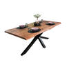 ESSTISCH CALI - Schwarz/Braun, Holz/Metall (100/200/77cm) - SAM