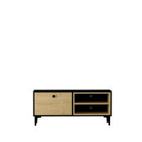 TV-LOWBOARD Alto Safir Schwarz Holzoptik 9642 - Beige/Schwarz, Holzwerkstoff/Metall (120/53.6/29.6cm) - moebel17