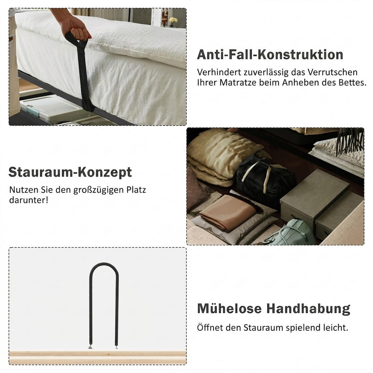 POLSTERBETT 160/200 cm Beige mit 2 Nachttischen und USB Ladefunktion (Ohne Matratze) - Beige, Textil (160/200cm) - Oxeza
