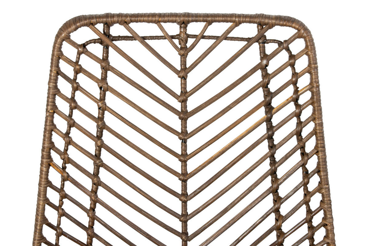 ESSZIMMERSTUHL KAIRO - Nussbaumfarben/Schwarz, Naturmaterialien/Metall (45/80/40cm) - SAM