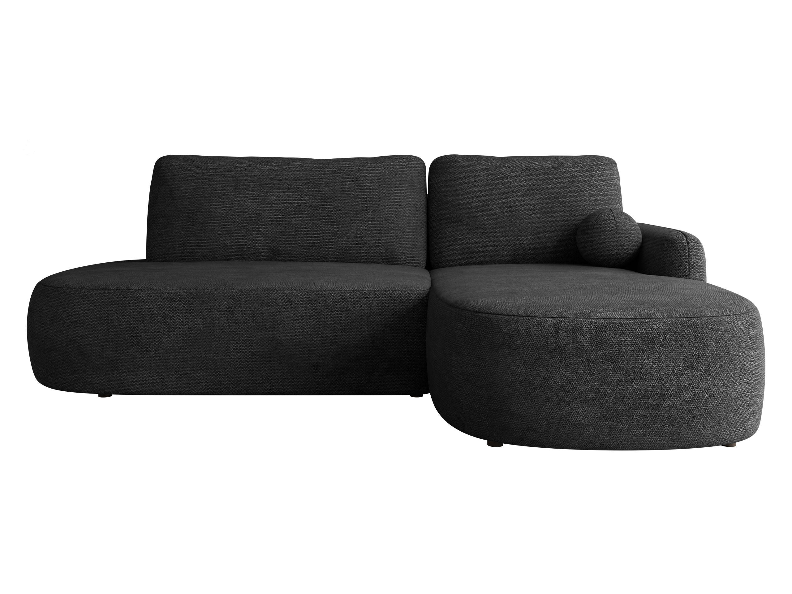 ECKSOFA Loridu O, Seite: Rechts - Anthrazit/Schwarz, Holz/Kunststoff (274/174cm) - MIRJAN24
