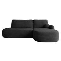 ECKSOFA Loridu O, Seite: Rechts - Anthrazit/Schwarz, Holz/Kunststoff (274/174cm) - MIRJAN24
