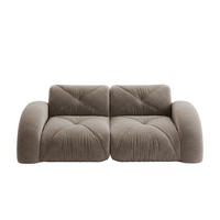 2-SITZER SOFA chenille modular & montagefrei - Walnussfarben, Textil (204/76/95cm) - Urban Meuble