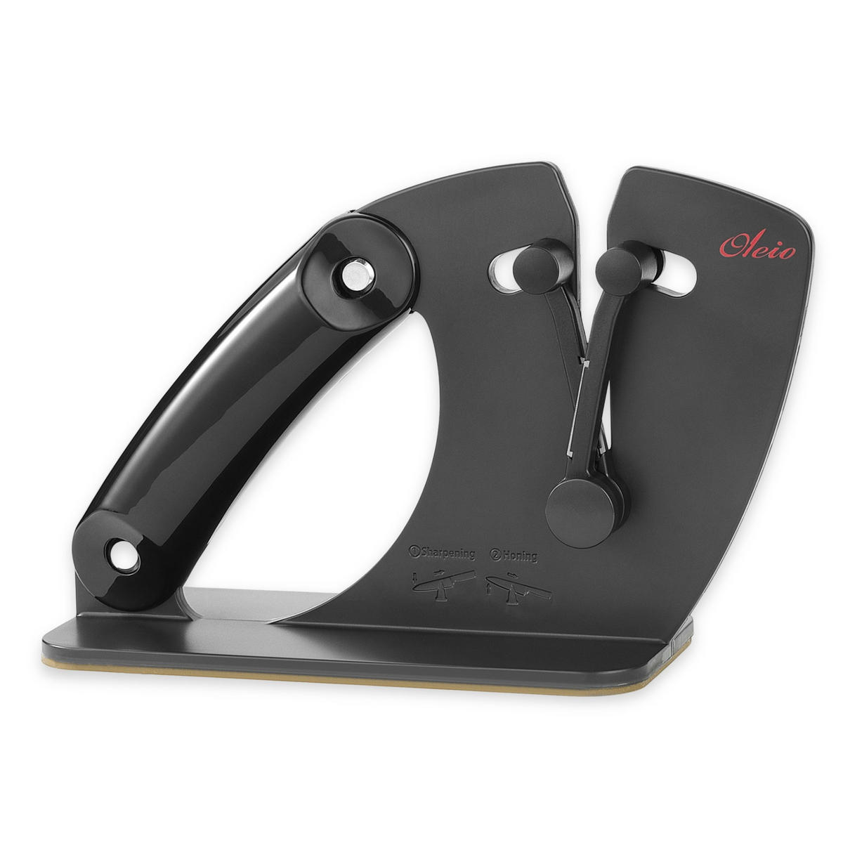 MESSERSCHÄRFER 15–45° - Schwarz, Keramik/Kunststoff (1cm) - Oleio