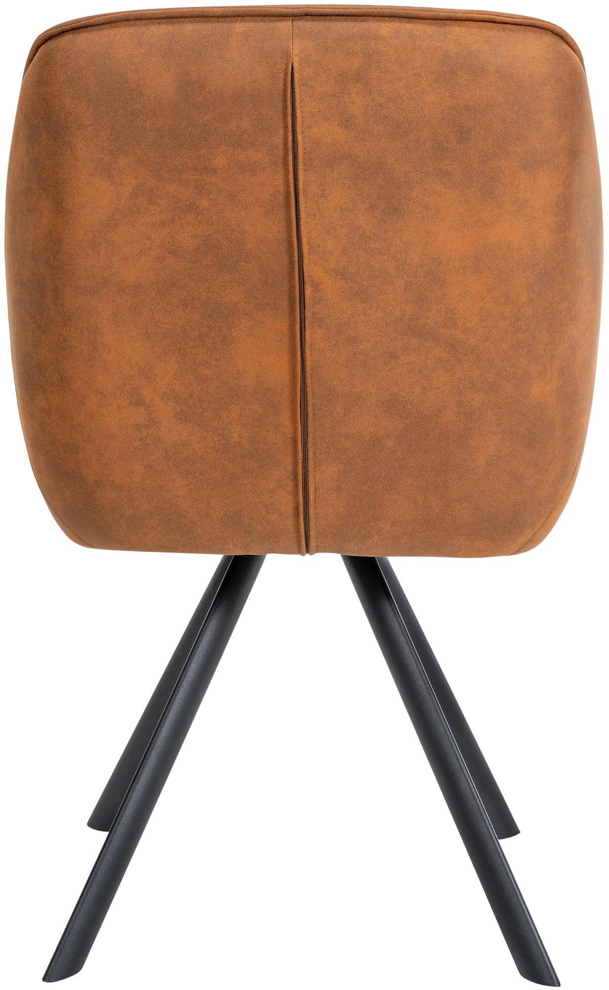 ARMLEHNENSTUHL Vintage Stoff hellbraun - Hellbraun/Schwarz, Textil/Metall (57/90/63cm) - CLP