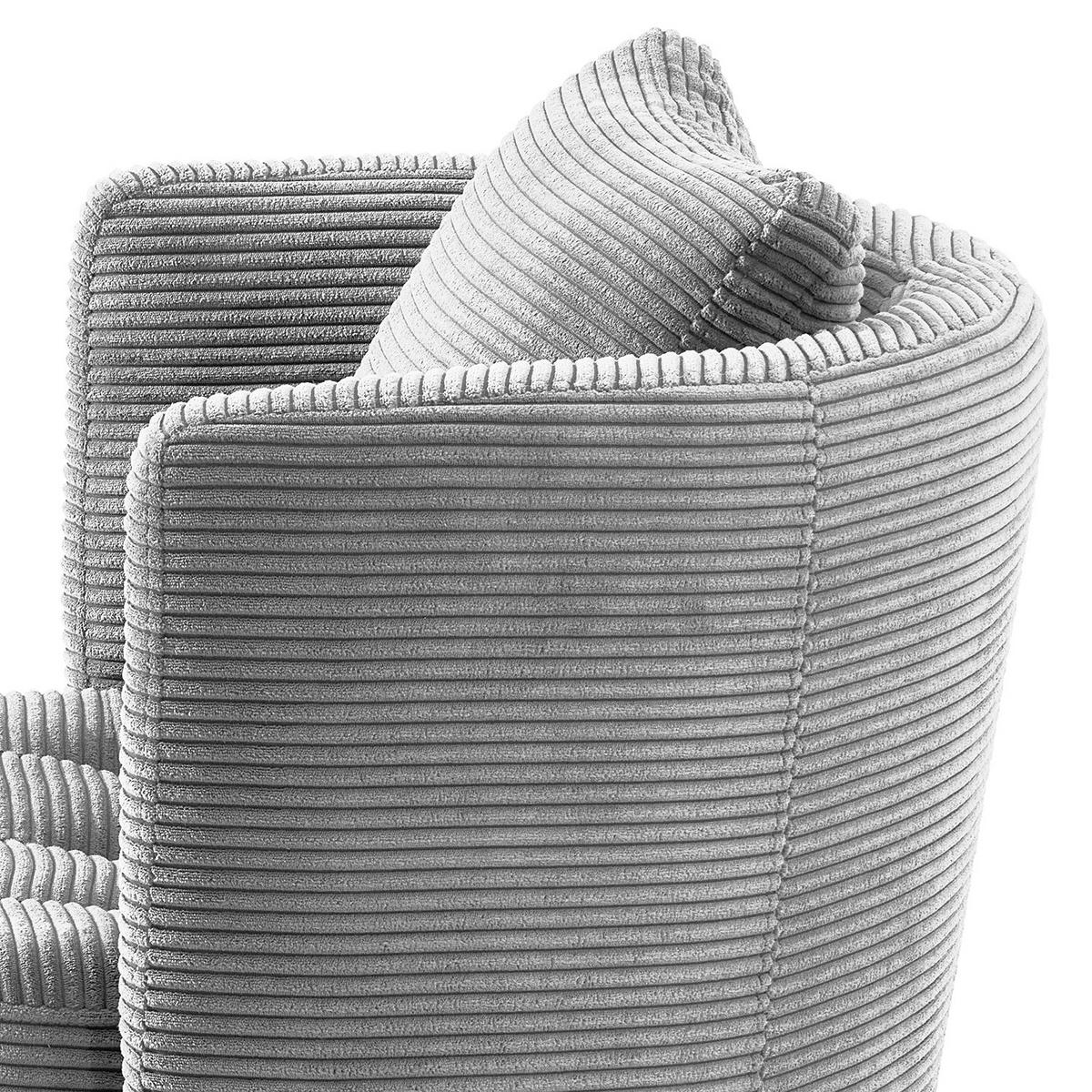 SESSEL - Hellgrau/Schwarz, Textil/Metall (65/65/40cm) - home24