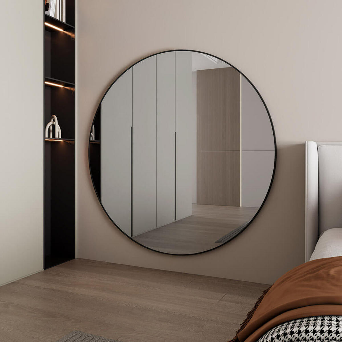 XXL SPIEGEL KALI - 160 x 160 cm - Schwarz, Glas (160/160/2cm) - Home Deluxe