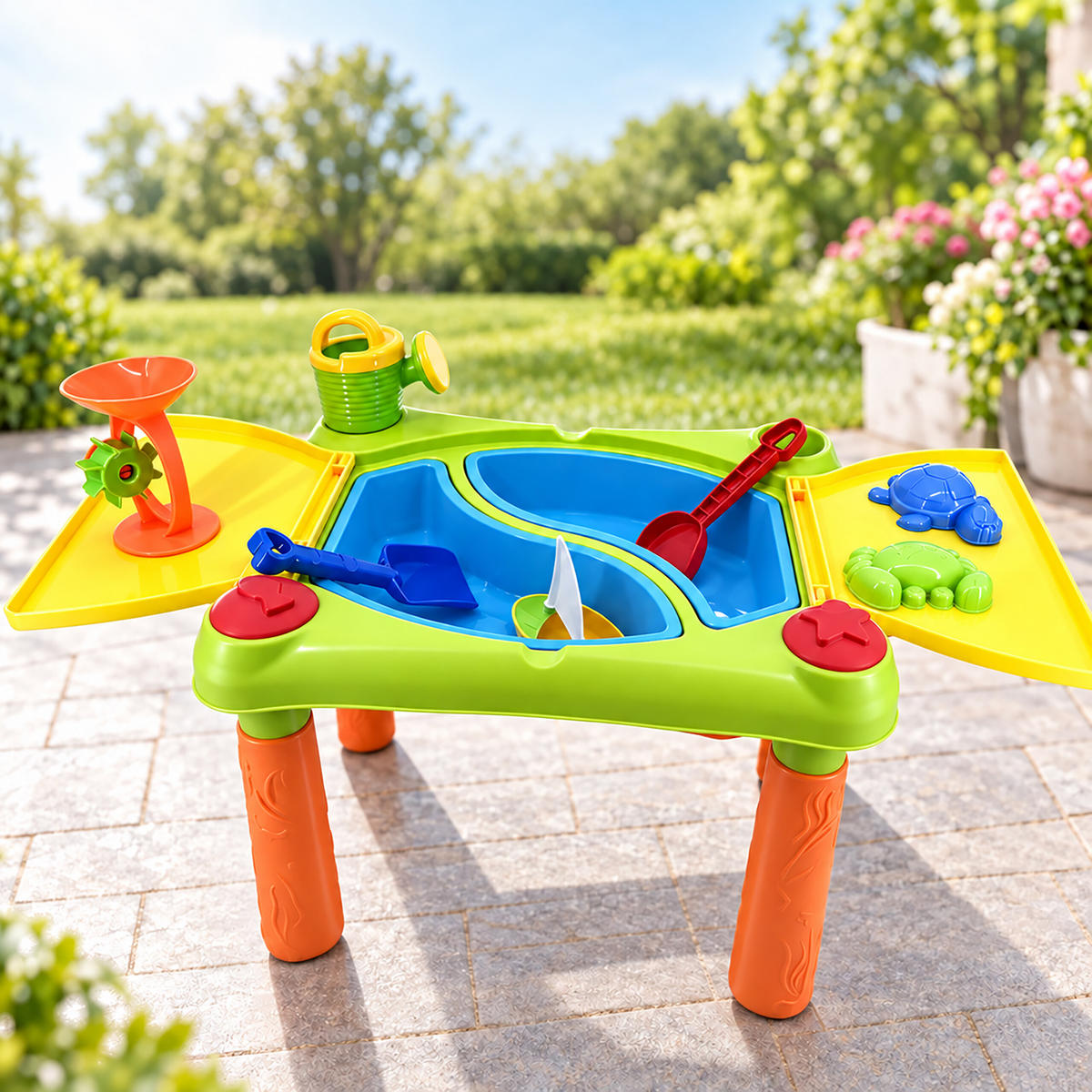 STŮL Vícebarevný vodní hra 10-ks sada - různobarevná, plast (100/48cm) - Relaxdays
