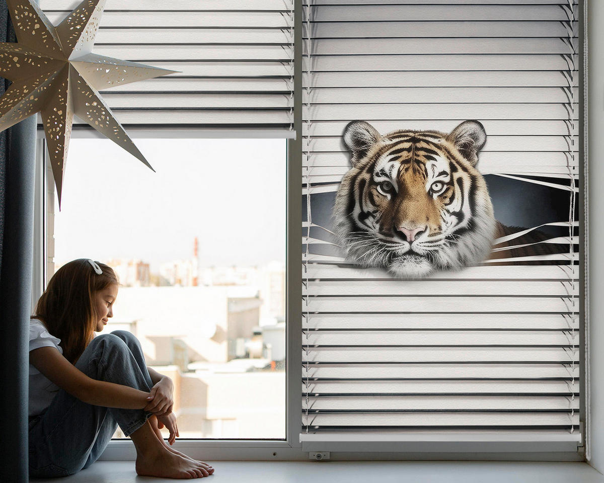 VNÚTORNÁ roleta - okenná roleta - roleta - 100x140 cm - Tiger - sivá, plast (100/140/0.5cm) - TULUP