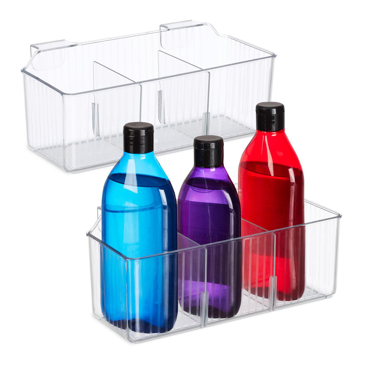 2XSCHRANKTÜR-ORGANIZER - Transparent, Kunststoff (25.5/10/12.5cm) - Relaxdays