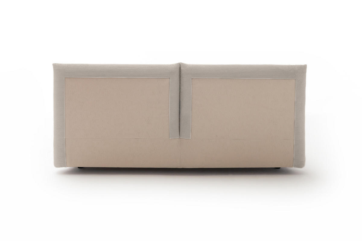 POLSTERBETT HENRY Granit Cord - Hellgrau/Grau, Textil (180/200cm) - KAWOLA