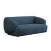 3-SITZER SOFA Bouclé Stoff Blau - Blau/Schwarz, Kunststoff/Textil (212/81/98cm) - Makamii