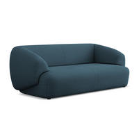 3-SITZER SOFA Bouclé Stoff Blau - Blau/Schwarz, Kunststoff/Textil (212/81/98cm) - Makamii