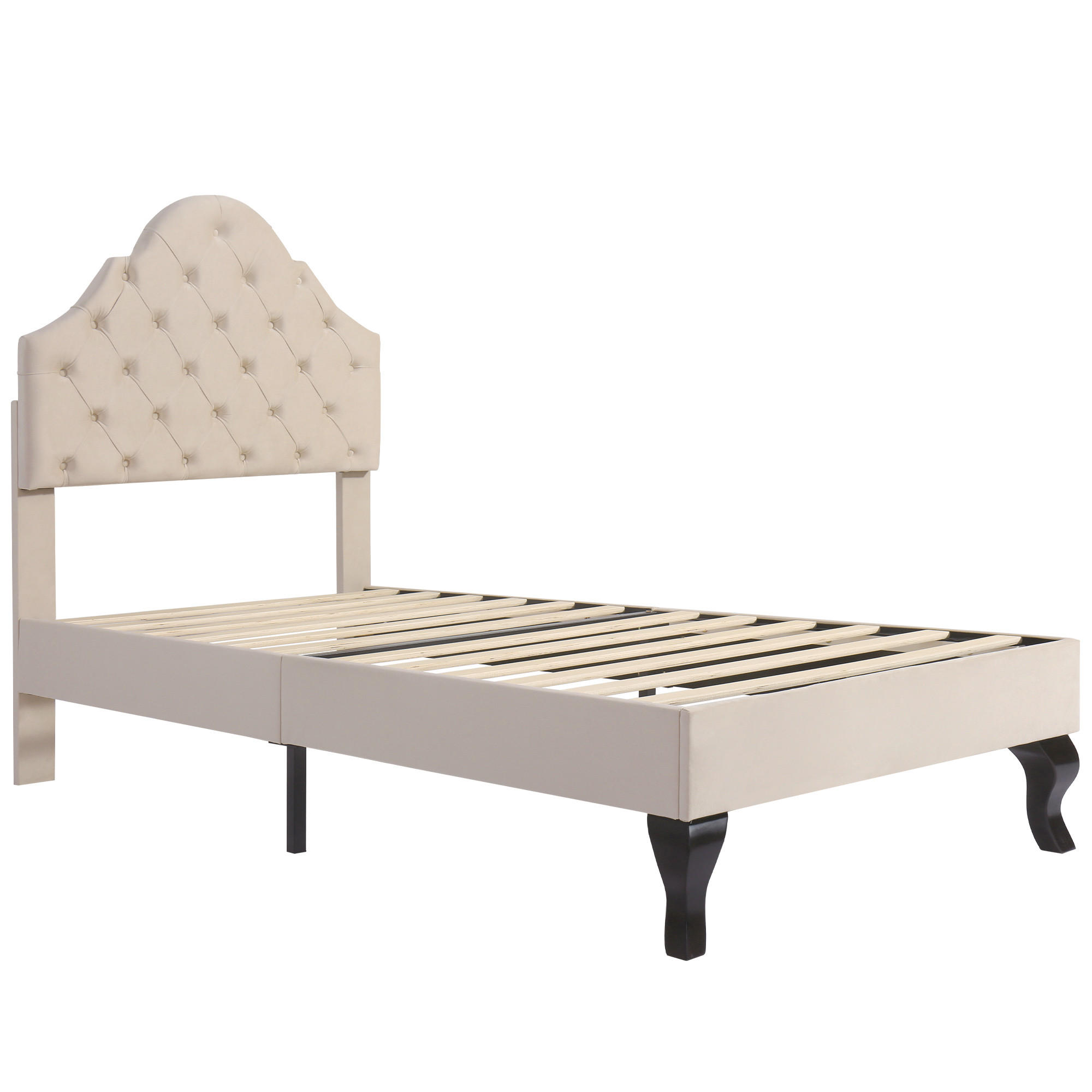 Luhomfu Polsterbett Beige 90x200 cm