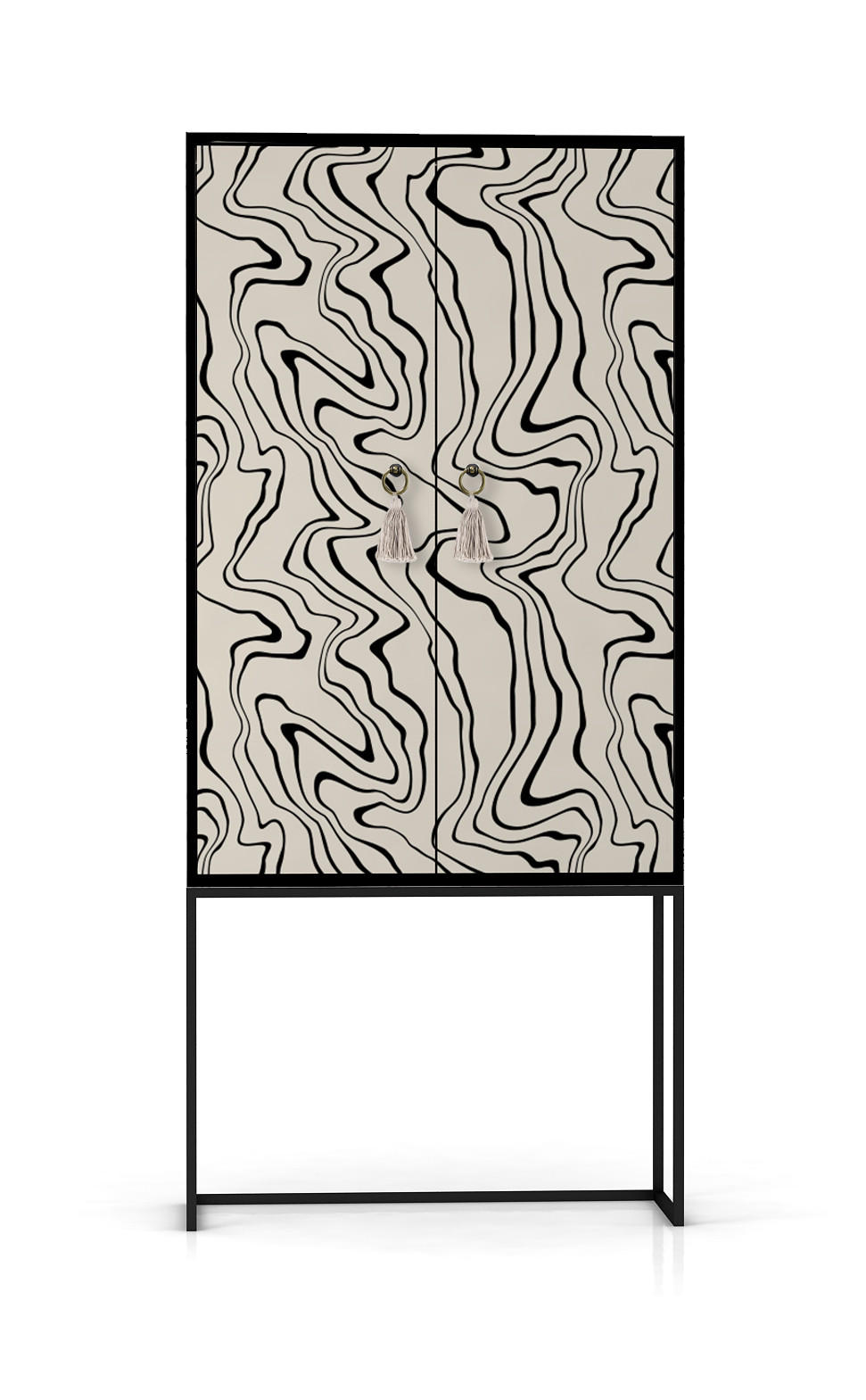 RNT By Really Nice Things Highboard Schwarz, Weiß 75x164.5x45 cm