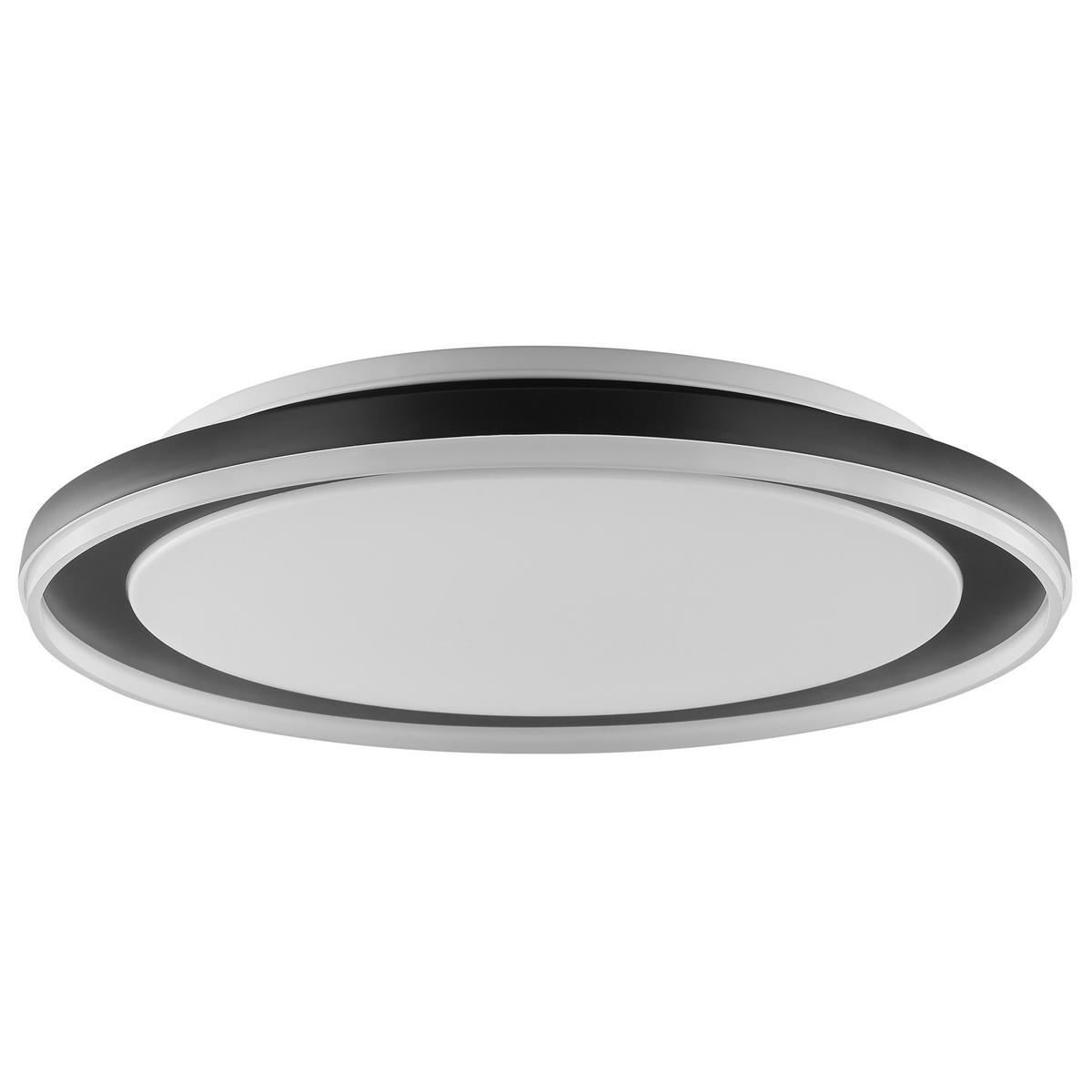 LED DECKENLEUCHTE Pederson Schwarz 45/45/9,5 cm - Schwarz, Metall (45/45/9.5cm) - Brilliant