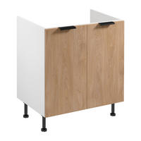 SPÜLENUNTERSCHRANK D80Z – Sorento Weiß Sonoma Eiche – Weiß / Sonoma Eiche - Weiß/Sonoma Eiche, Holzwerkstoff (80/87/52cm) - ROYAL24_MARKT