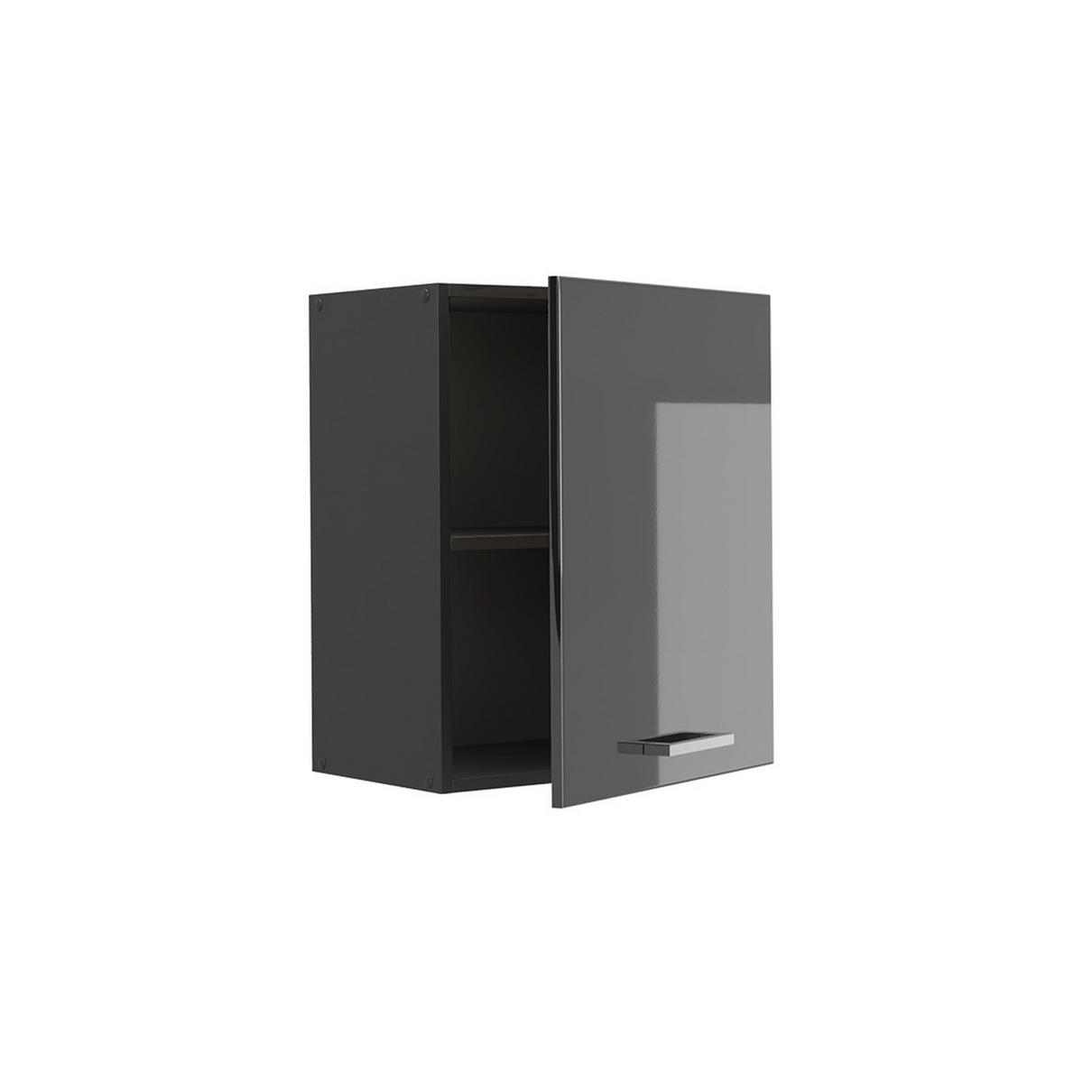 HÄNGESCHRANK R-Line, Anthrazit Hochglanz/Anthrazit, 50 cm - Anthrazit, Holzwerkstoff (50/60/31cm) - Vicco