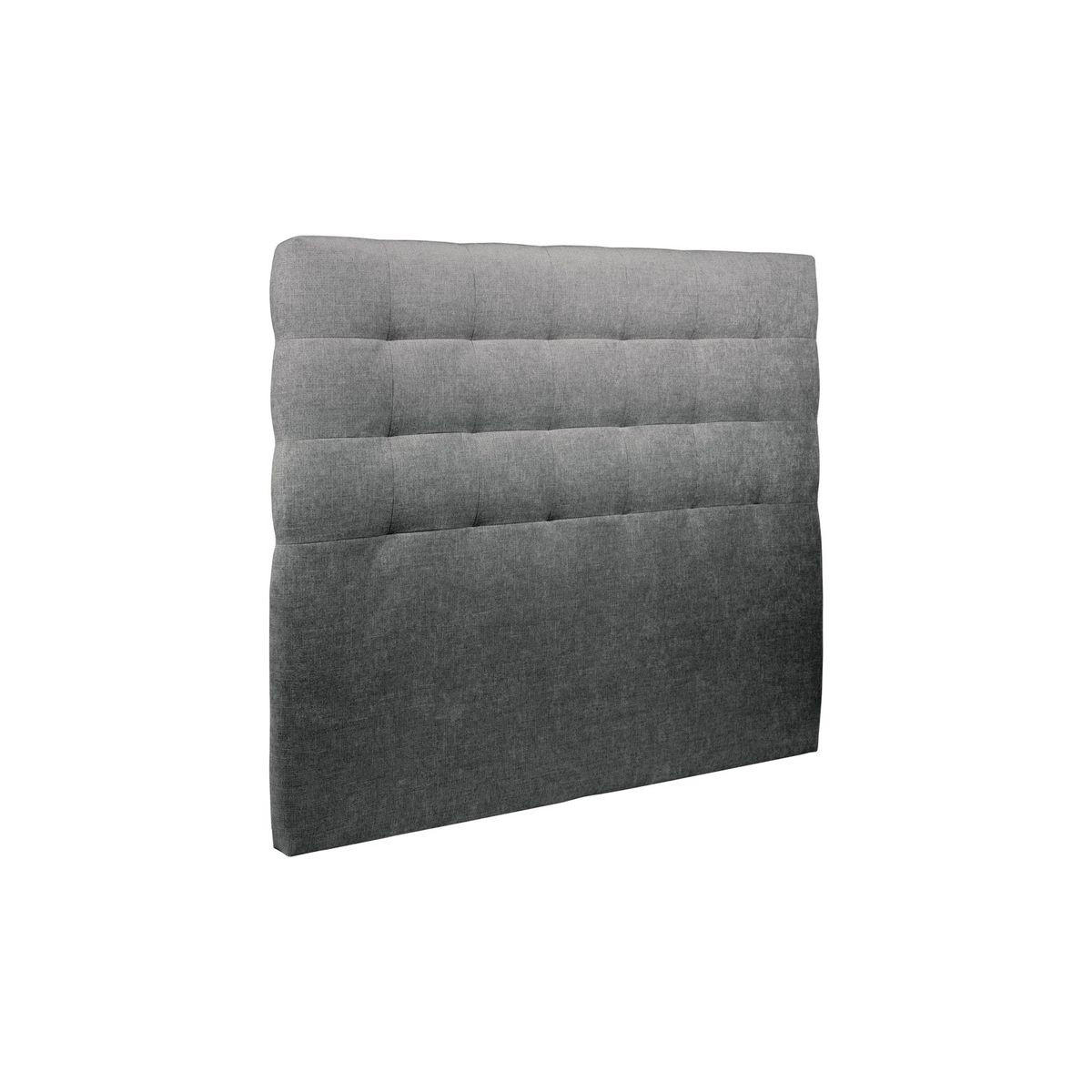 KOPFTEIL gepolstert - Gesteppt – Anthrazitgrauer Stoff - 200 cm - Beige/Anthrazit, Karton/Holz (200/120/10cm) - Sommeil de Plomb