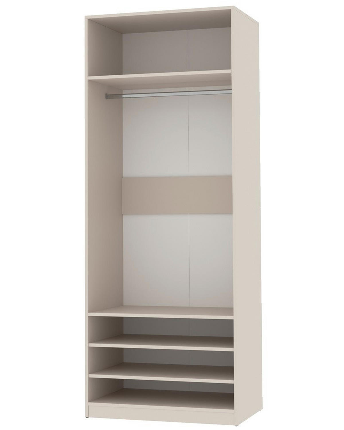GARDEROBENSCHRANK OFFEN TRES 03 Cashmere 80/206/51 cm - Kaschmir, Holzwerkstoff (80/206/51cm) - Marmex Möbel