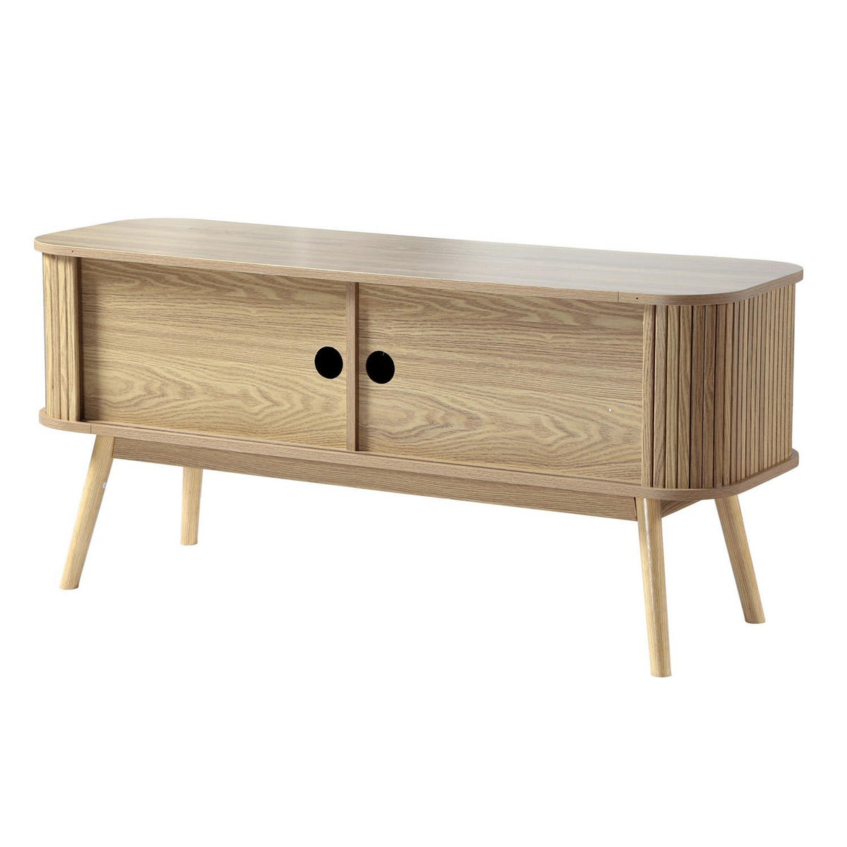 TV-MÖBEL 2 Schiebetüren ernest 39/55/119 cm - Eschefarben, Holzwerkstoff (119/55/46cm) - Calicosy