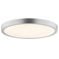 LED DECKENLEUCHTE Jade Silberfarben 37,5/37,5/3,1 cm - Silberfarben, Kunststoff (37.5/37.5/3.1cm) - Brilliant