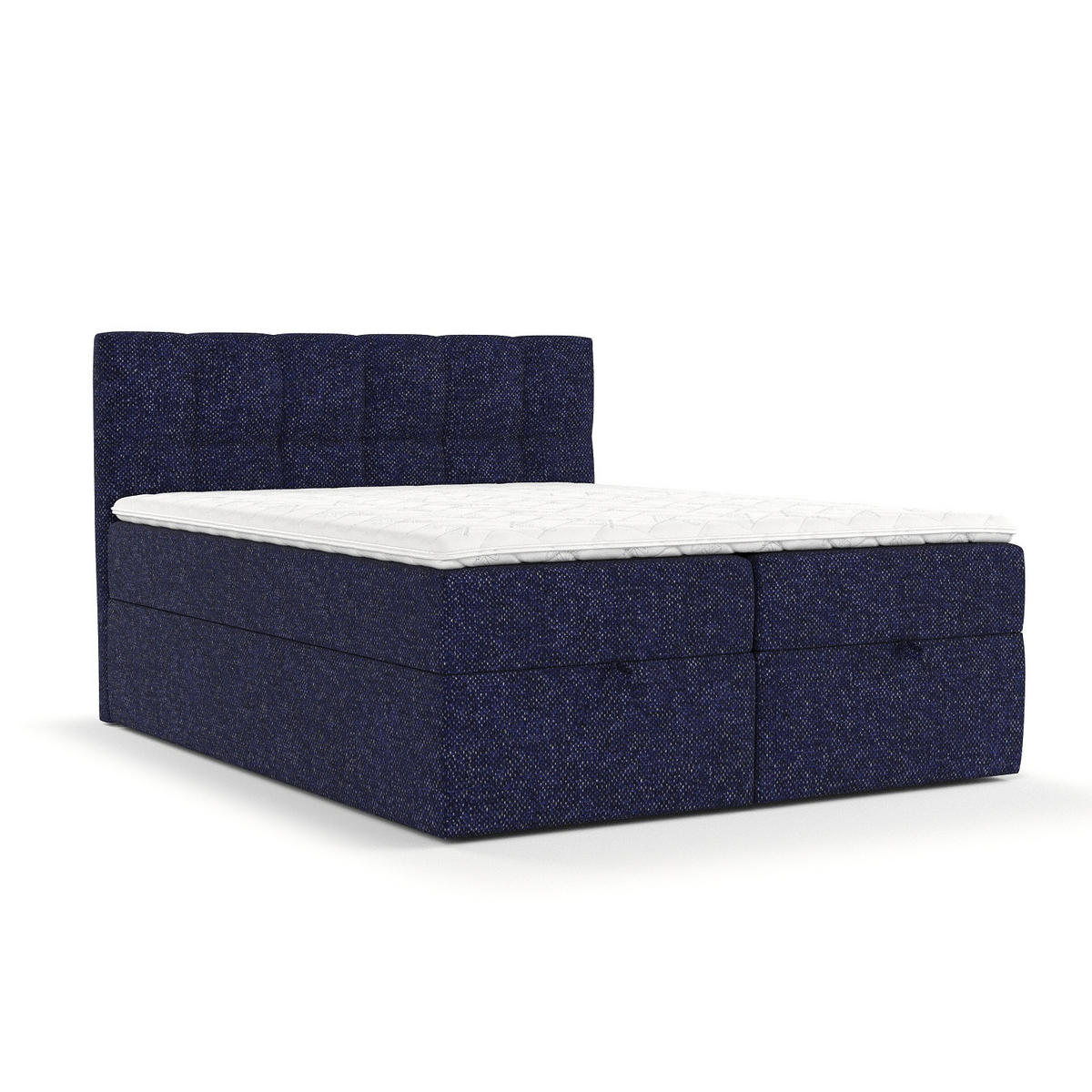 BOXBETT Shay Marineblau 160/200 cm - Schwarz/Dunkelblau, Holz/Holzwerkstoff (160/200cm) - Maison de Reve