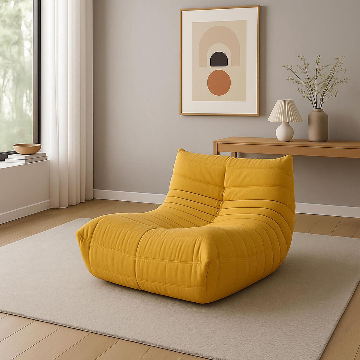 SESSEL NUA Gelb 87x102x70 cm - Gelb, Textil (87/70/102cm) - FURNLUX