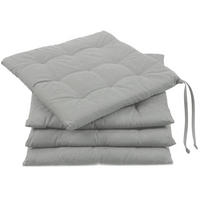 STUHLKISSEN, 4er-Set, 40x40 cm, 100% Polyester, Grau - Hellgrau, Textil (40/40/3cm) - Zollner