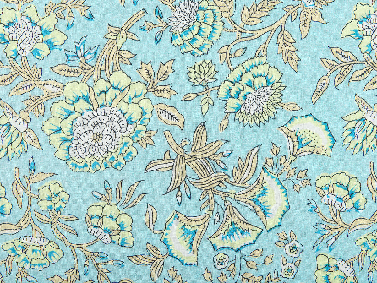 DEKOKISSEN Türkis 45/45 cm Amoena - Türkis, Naturmaterialien/Textil (45/45cm) - Beliani
