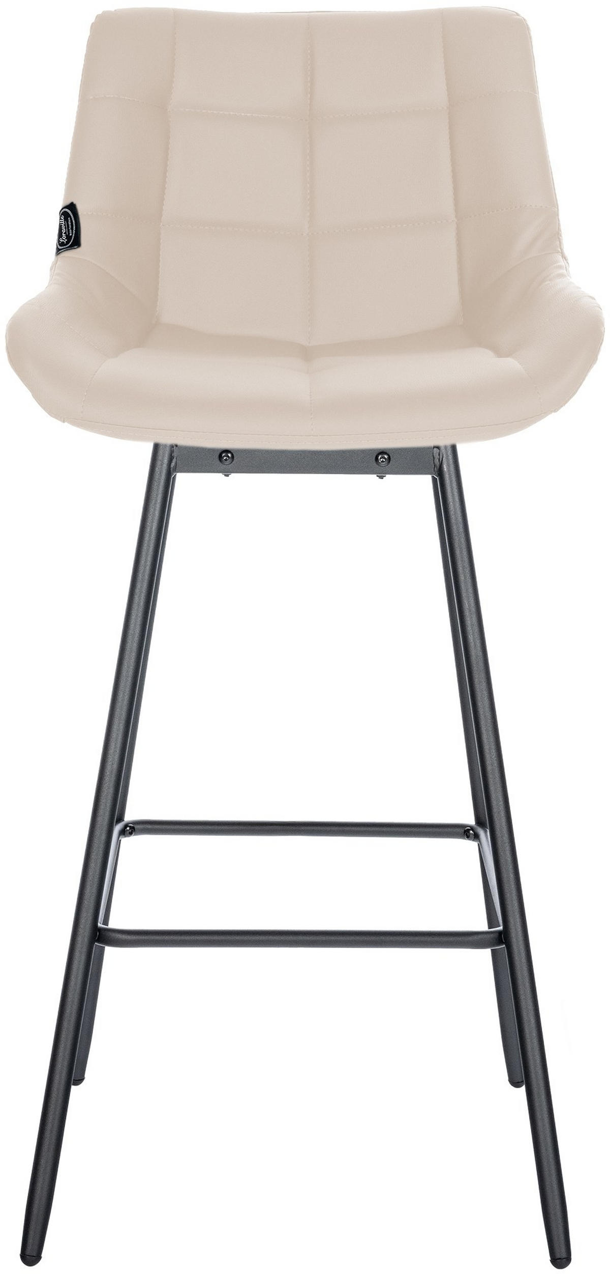 BARHOCKER Visen Kunstleder Creme - Creme, Leder (49/105/56cm) - DELUKE