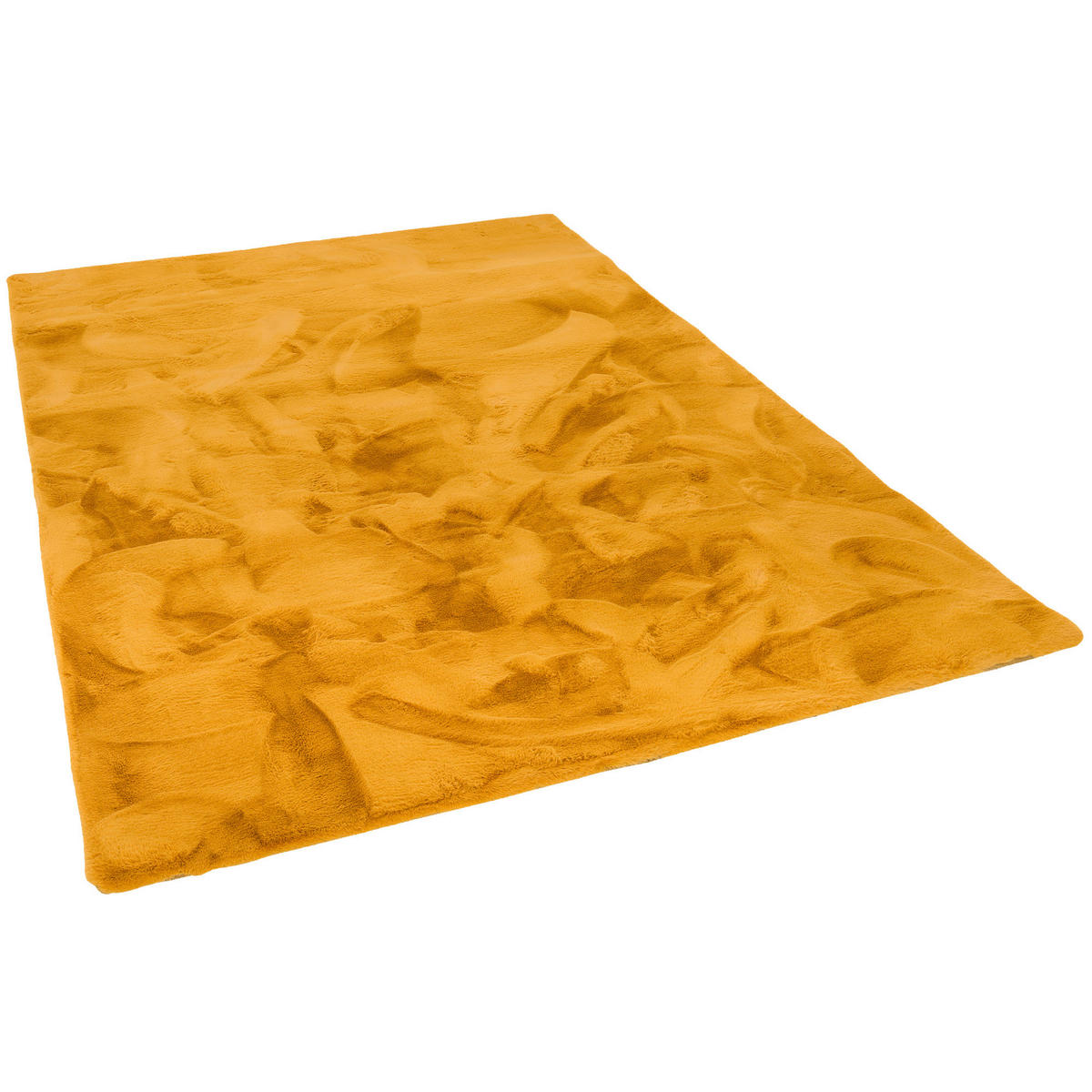 FELLTEPPICH LUXUS SUPER SOFT PLUSH - Currygelb, Textil (60/90cm) - Pergamon