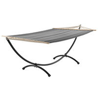 HÄNGEMATTE Castellammare mit Gestell - Grau, Textil/Metall (180/1/140cm) - casa.pro