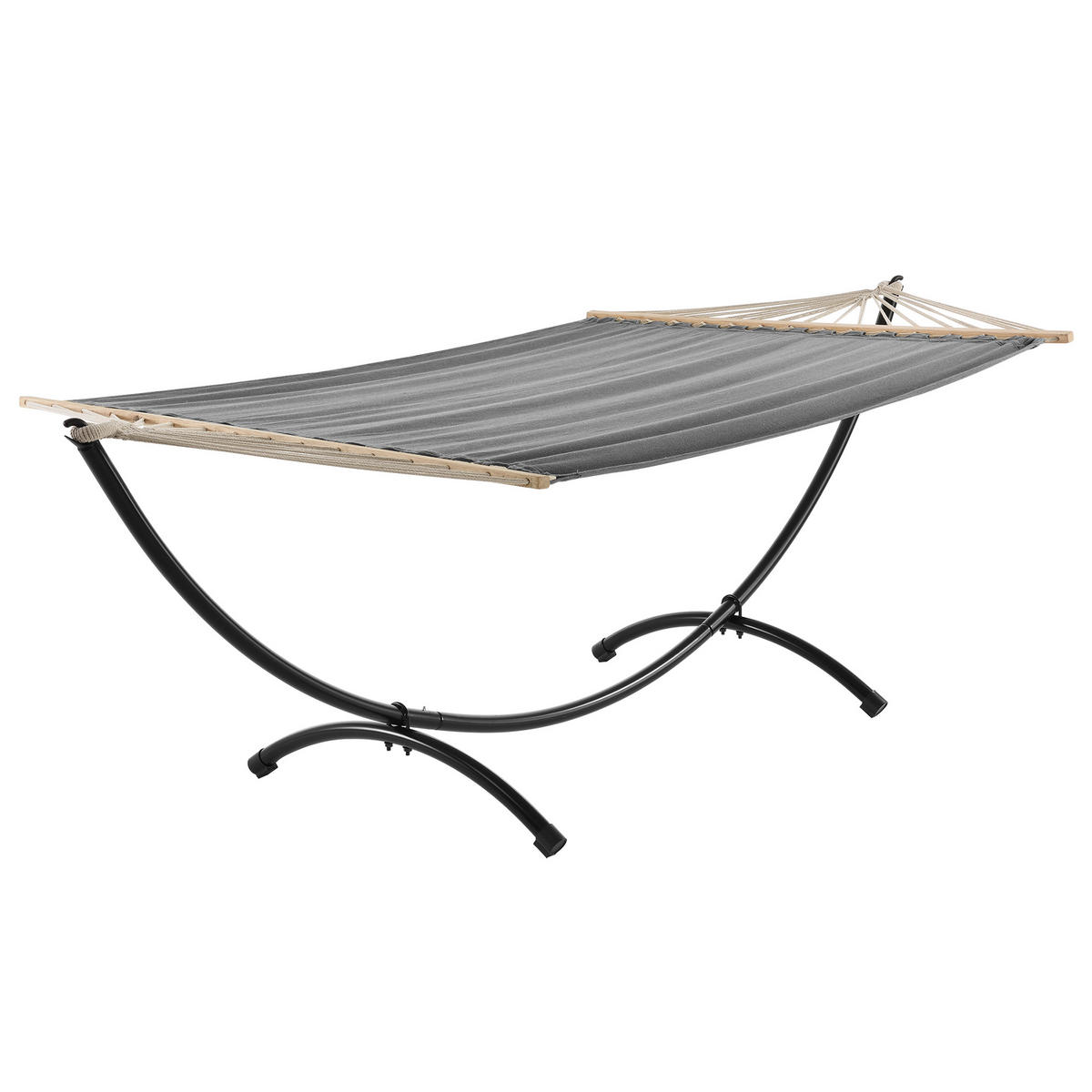 HÄNGEMATTE Castellammare mit Gestell - Grau, Textil/Metall (180/1/140cm) - casa.pro