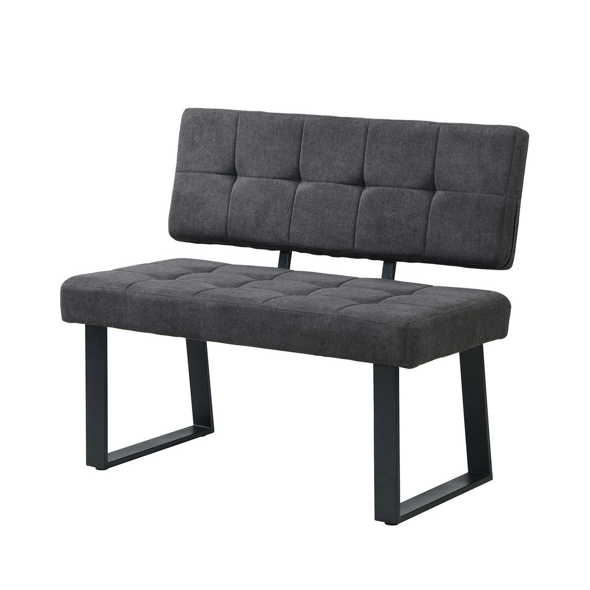 SITZBANK SIGFRID - Anthrazit, Metall (100/48/56cm) - B&D Home