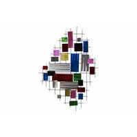 WANDDEKO Bunt 111/78 cm - Multicolor, Metall (111/78/5cm) - KUNSTLOFT