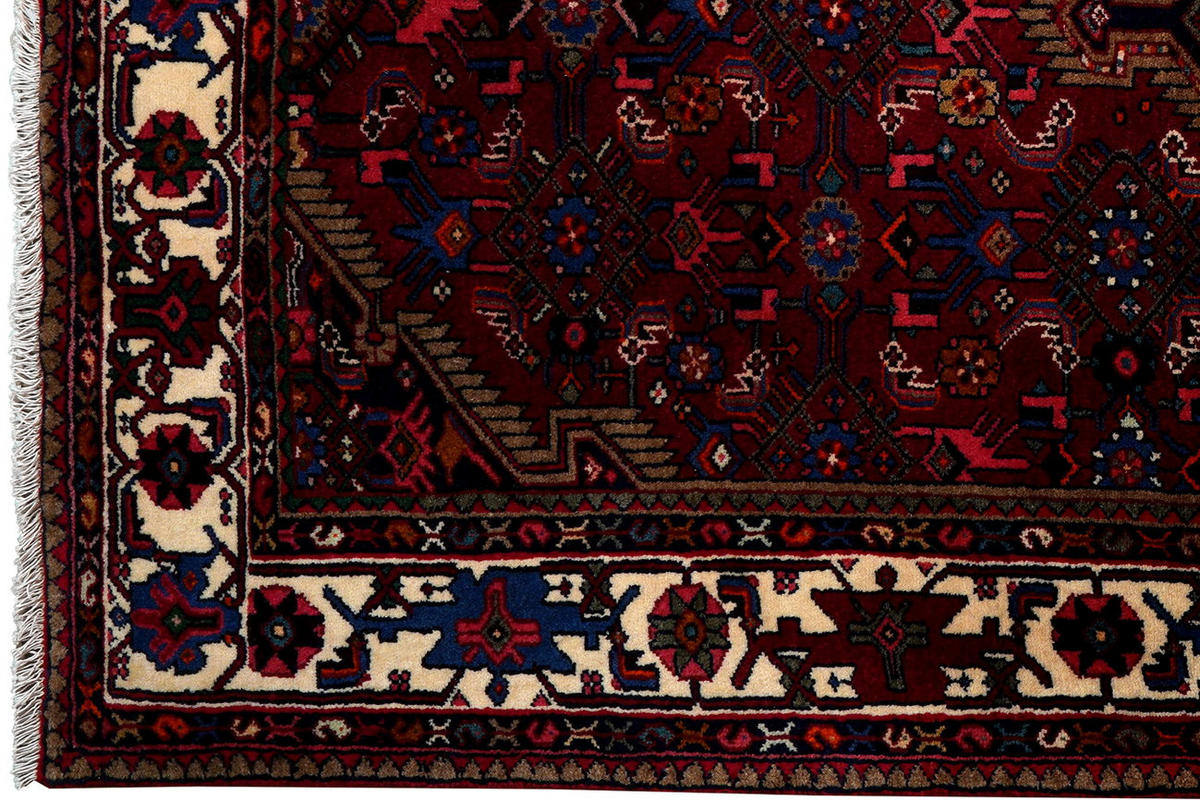 TEPPICH Assadabad Rot 248/137 cm Schurwolle - Rot, Textil (137/248cm) - Looma